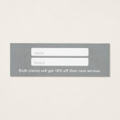 Modern Gold Script Elegant Silver Linen (Back)