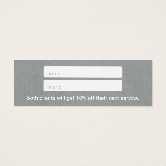 Modern Gold Script Elegant Silver Linen (Back)