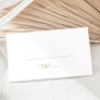 Modern Gold Script Flat Wedding Place Card