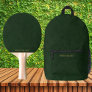 Modern Gold Script & Sage Green Leather Monogram  Ping Pong Paddle