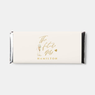 Modern Gold Script Typography Wedding Hershey Bar Favors
