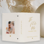 Modern Gold Script Typography Wedding Planner Mini Binder<br><div class="desc">Personalize this beautiful Gold Script typography design with one of your favorite engagement or relationship photos along with your names of choice.  Ideal keepsake and/or gift for wedding planning or wedding album.</div>