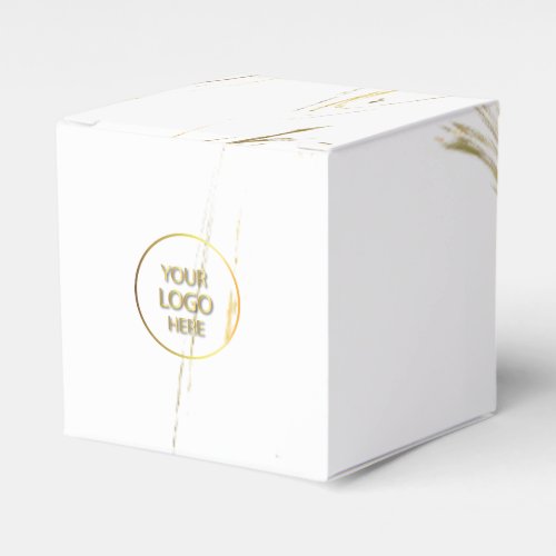 Modern Gold Script Wedding Favor Boxes