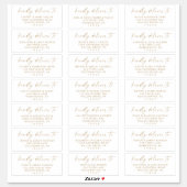 Modern Gold Script Wedding Guest Address Labels (Sheet)
