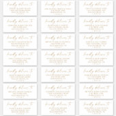 Modern Gold Script Wedding Guest Address Labels (Front)