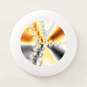 Modern Gold Silver Abstract Fractal Wham-O Frisbee