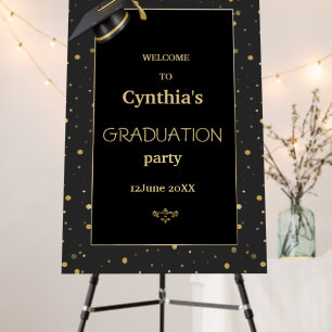 Modern Gold Sparkles Grad  Foam Board