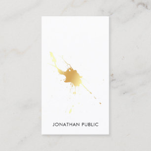 Modern Gold Splash Professional Elegant Template Business Card