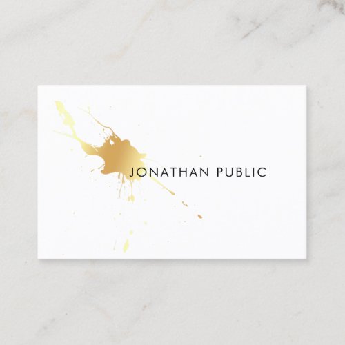 Modern Gold Splash Template Elegant Professional Business Card