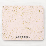 Modern Gold Splatter Salon Blush Mousepad<br><div class="desc">Modern,  blush,  gold splatter,  mouse pad. Designed for designers,  stylists,  salons,  hair and make-up artists,  nails and lash artists,  wellness center and more.</div>