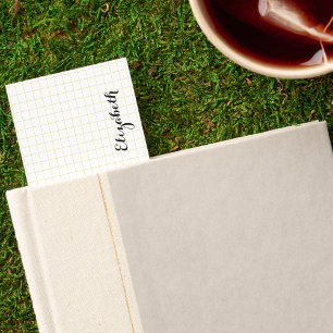 Modern Gold Squares Lined Elegant Monogrammed Chic Bookmarks