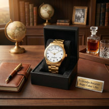 Modern Gold Stainless Steel Custom Name Grandpa 