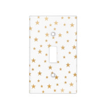 Modern Gold Stars - U can change color Light Switch Cover