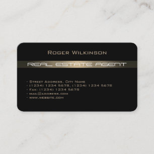 Modern gold stripe line cover business card