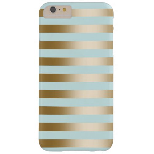 Modern Gold Stripes Barely There iPhone 6 Plus Case