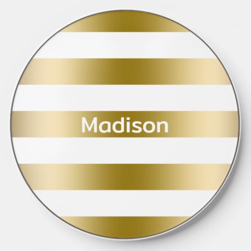 Modern Gold Stripes  Wireless Charger