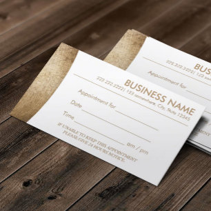 Modern Gold Stylish Appointment Reminder Card