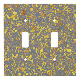 Modern Gold Terrazzo Pattern Light Switch Cover