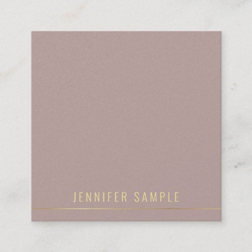 Modern Gold Text Template Professional Elegant Square Business Card