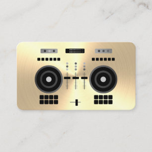 Modern Gold-Tone 2020 DJ Business Card