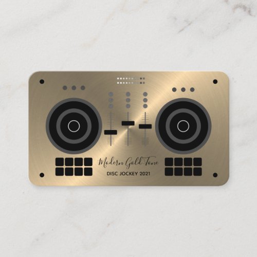 Modern Gold_Tone 2021 DJ Business Card
