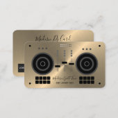Modern Gold-Tone 2021 DJ Business Card (Front/Back)