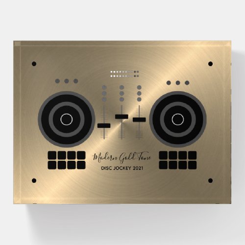 Modern Gold_Tone 2021 DJ Paperweight