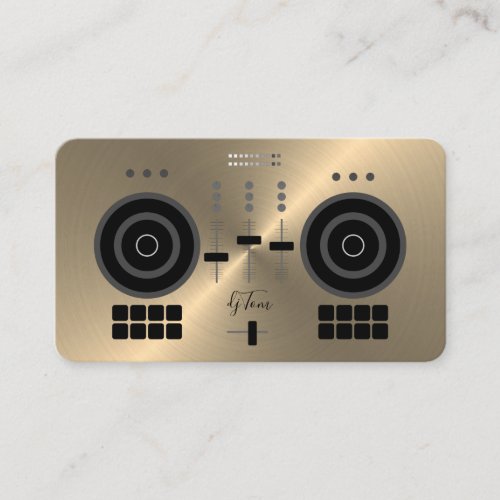Modern Gold_Tone 2021 Glossy DJ Business Card