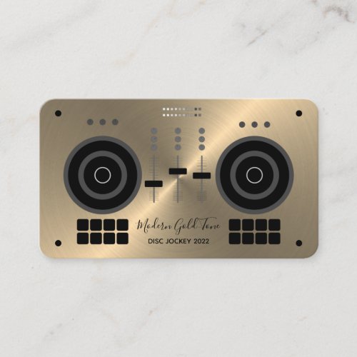 Modern Gold_Tone 2022 DJ Business Card