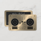 Modern Gold-Tone 2022 DJ Business Card (Front/Back)