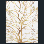 Modern Gold Tree Silhouette Minimal White Design Letterhead<br><div class="desc">Modern hand drawn gold strokes tree shape,  abstract faux metallic yellow gold brush strokes,  over a simple white background. This trendy minimal lines,  fashion decor,  creative,  minimalist illustration,  is great for simple everyday wear,  modern home decor,  celebrations and special days theme decorations.</div>