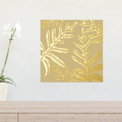 Modern Gold Tropical Leaves  Foil Prints