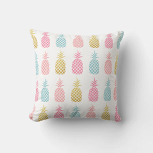 Modern Gold Tropical Pineapple Throw Pillow