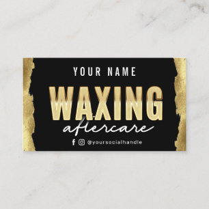 Modern Gold Waxing Aftercare Card