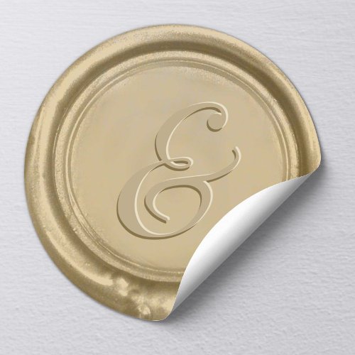 Modern Gold Wedding Ampersand Wax Seal