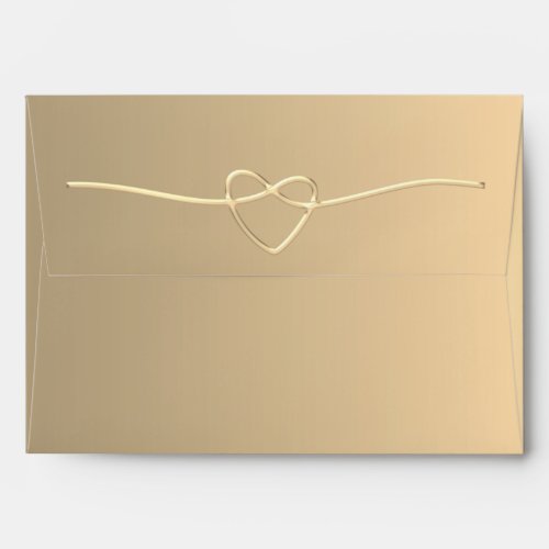 Modern Gold Wedding Envelope