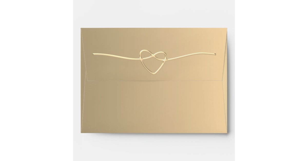Modern Gold Wedding Envelope | Zazzle