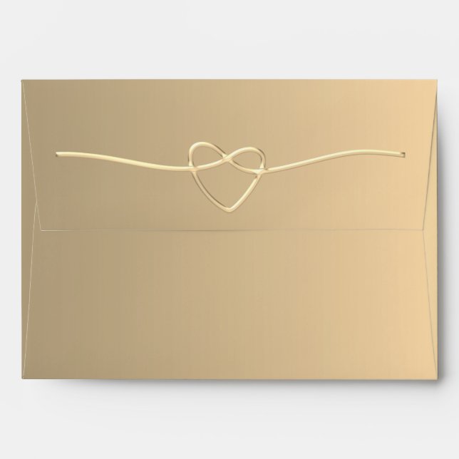 Modern Gold Wedding Envelope (Back (Top Flap))