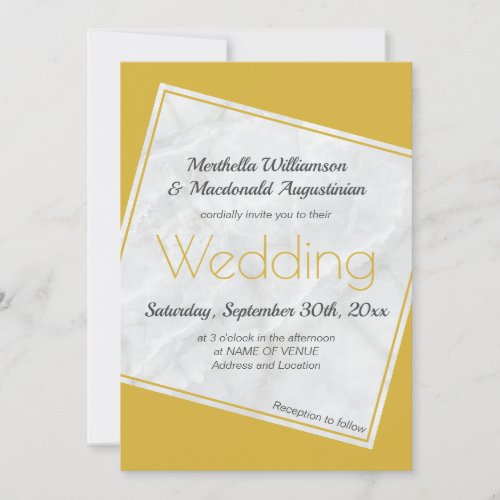 Modern Gold Wedding Invitation
