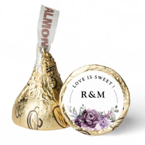 Modern Gold Wedding thank you with initials  Hershey®'s Kisses®