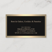 Modern Gold Whisk Bakery Business Card (Back)