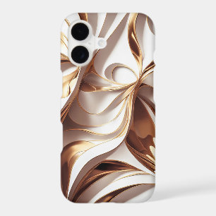 Modern Gold White Abstract iPhone 17 Case