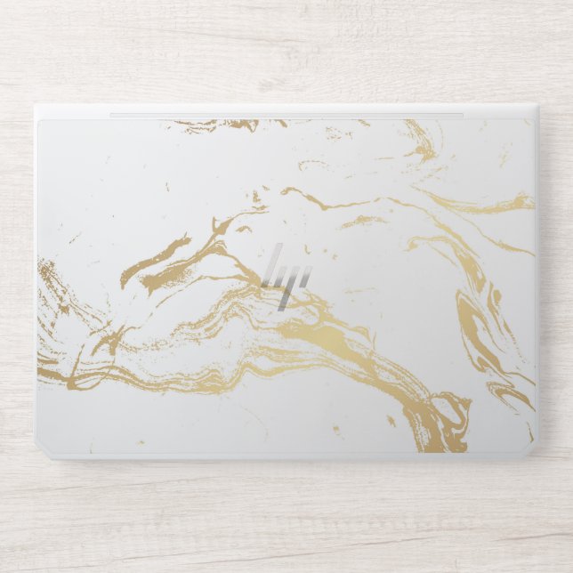 modern gold white marble HP EliteBook 1050 G1 Laptop Skin (Front)