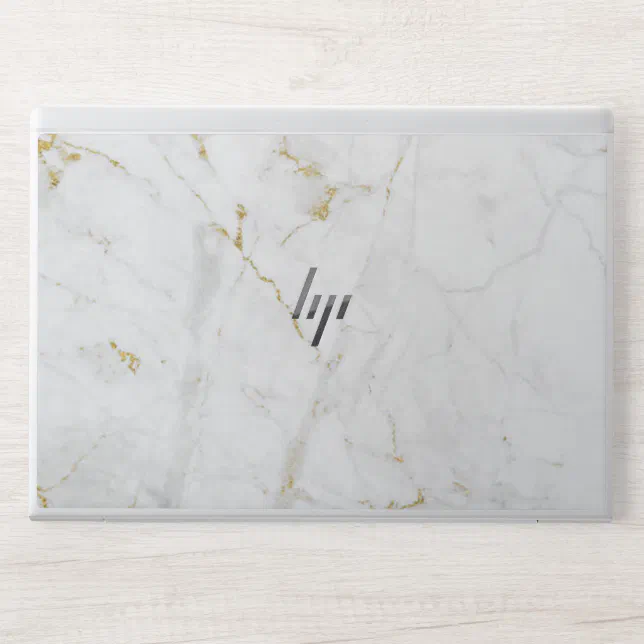 modern gold white marble HP EliteBook 840 G5/G6, Laptop Skin | Zazzle