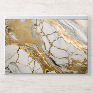 Modern gold white marble HP EliteBook 840 G6 Laptop Skin
