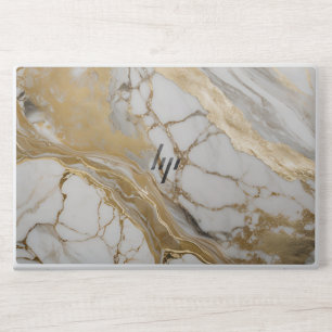Modern gold white marble HP EliteBook 850 G6 HP Laptop Skin