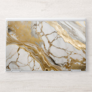 Modern gold white marble HP EliteBook X360 1040 HP Laptop Skin