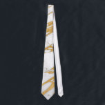 Modern Gold White Marble Stone Chic Pattern Neck Tie<br><div class="desc">Modern, chic, trendy, and glamorous faux printed gold and white marble stone pattern. ***IMPORTANT DESIGN NOTE: For custom requests relating to changes of design aspects; including color swaps or matching products, or any other design related question, please click on the "Contact" button or email us directly at blackstrawberrycollection@gmail.com and we'll...</div>