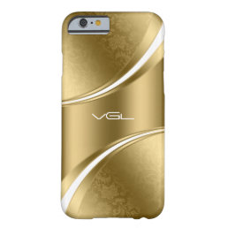 Modern Gold With White Dynamic Stripes Barely There iPhone 6 Case