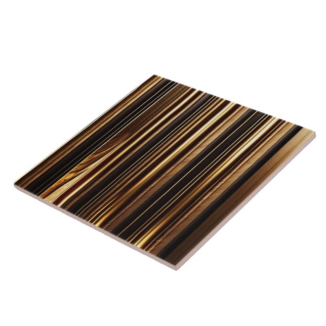Modern Gold Wood Art Lamperia Collection Ceramic Tile (Side)